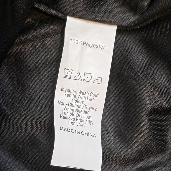 Black Long Sleeve Sequin Asymmetrical Ribbon Top Sz Small - Picture 7 of 7